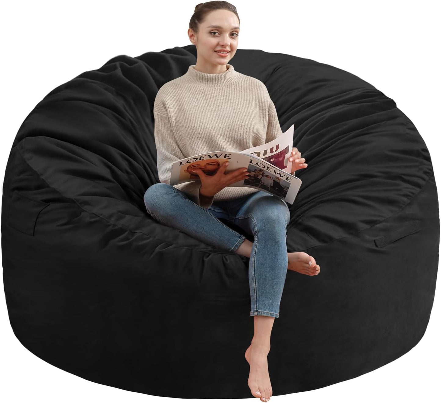 5FT Bean Bag Chair with Memory Foam for Ultimate Comfort