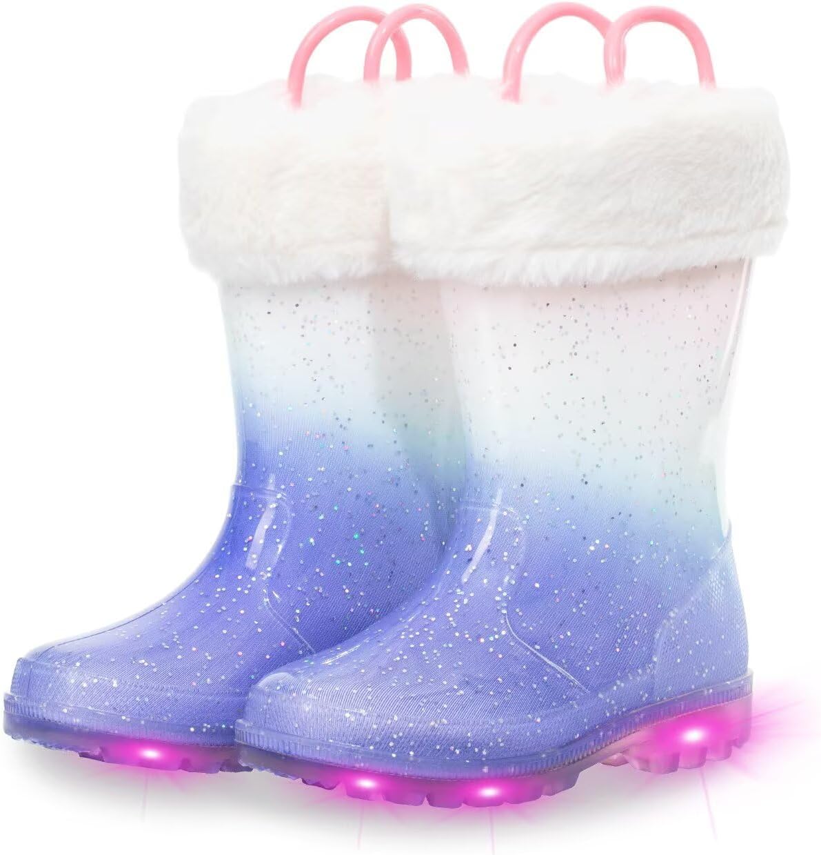 EUXTERPA Toddler Light Up Rain Boots for Winter Adventures