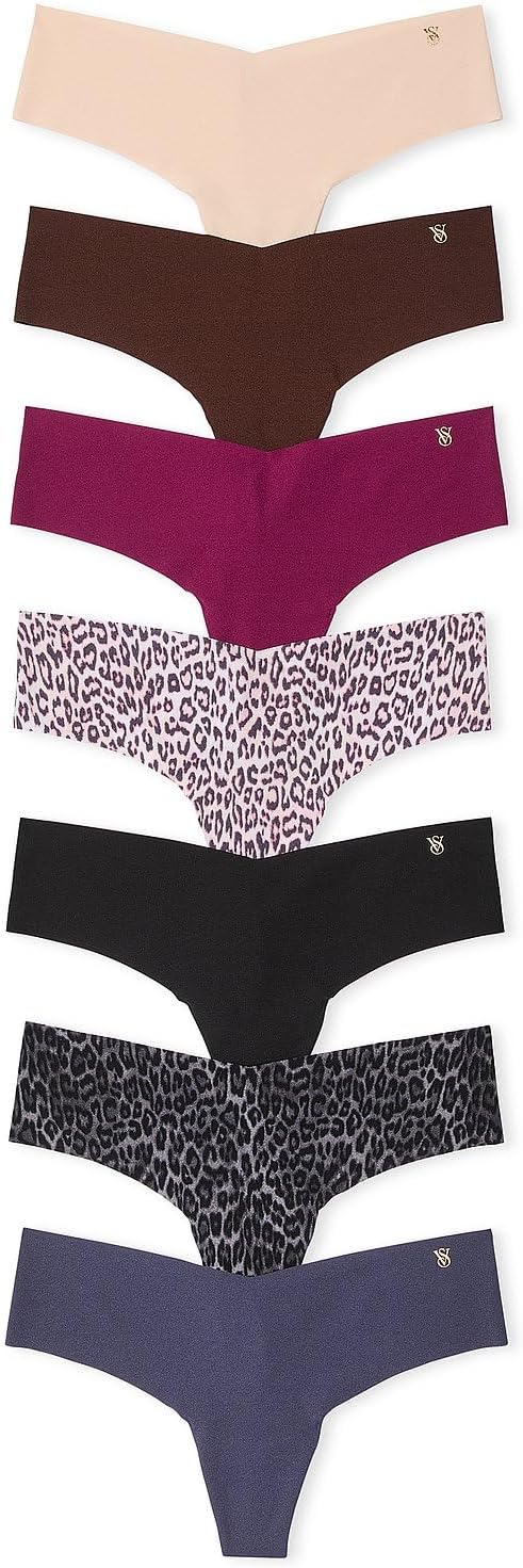 Victoria's Secret Women's No Show Thong Underwear Multi Pack