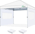 Instant Canopy SunWall 10x10 Sidewalls with Mesh Window - White 2-Pack