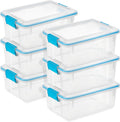Sterilite 6-Pack Gasket Box, Weather-Resistant 12 Quart Storage