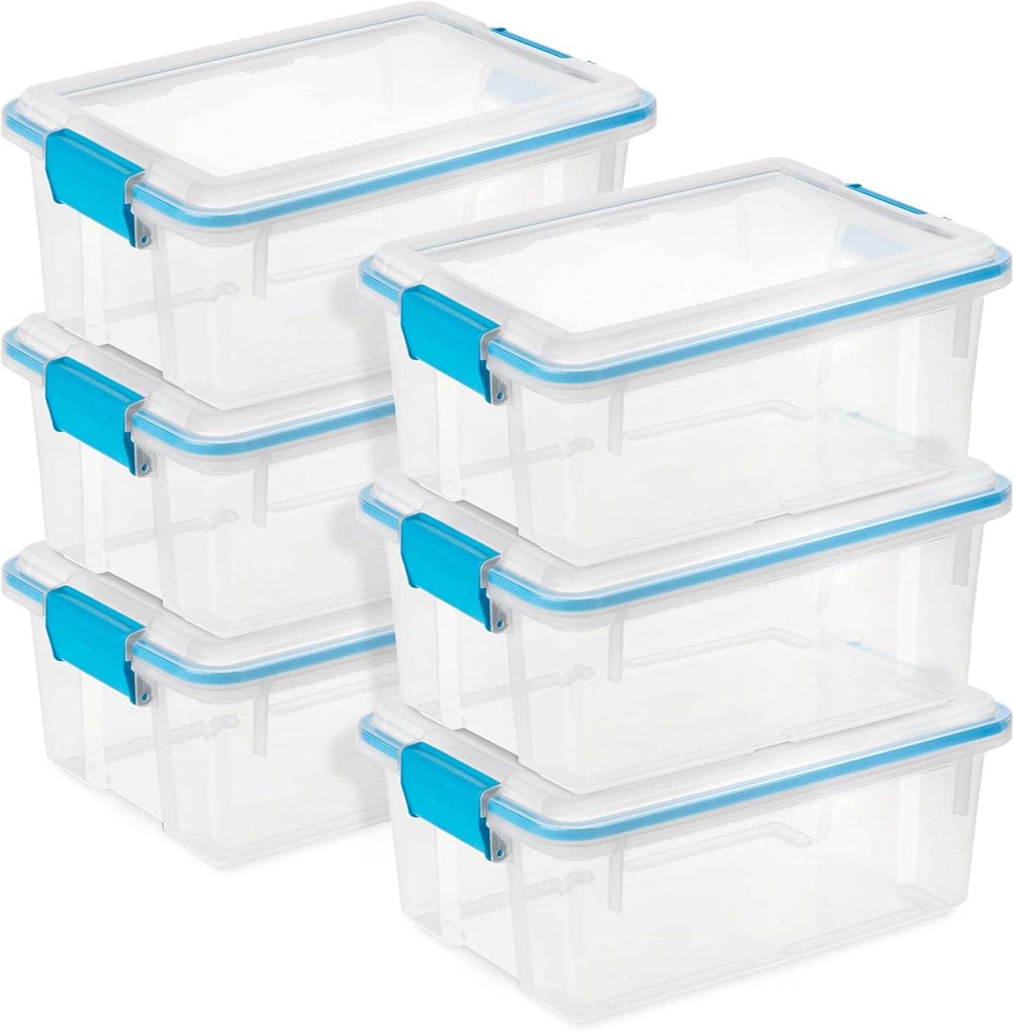 Sterilite 6-Pack Gasket Box for Weather-Resistant Storage