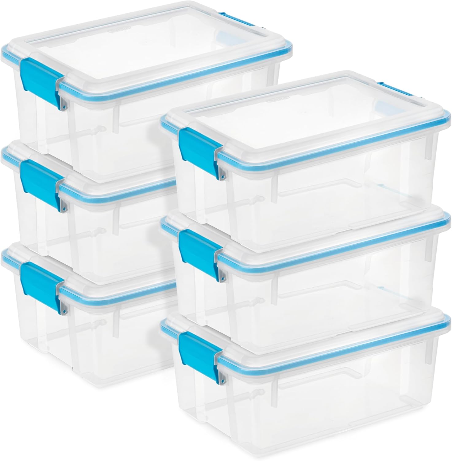 Sterilite 6-Pack Gasket Box for Weather-Resistant Storage