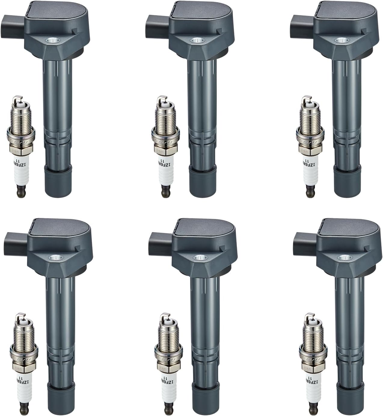 BDFHYK Ignition Coil Pack UF400 and Iridium Spark Plugs Set