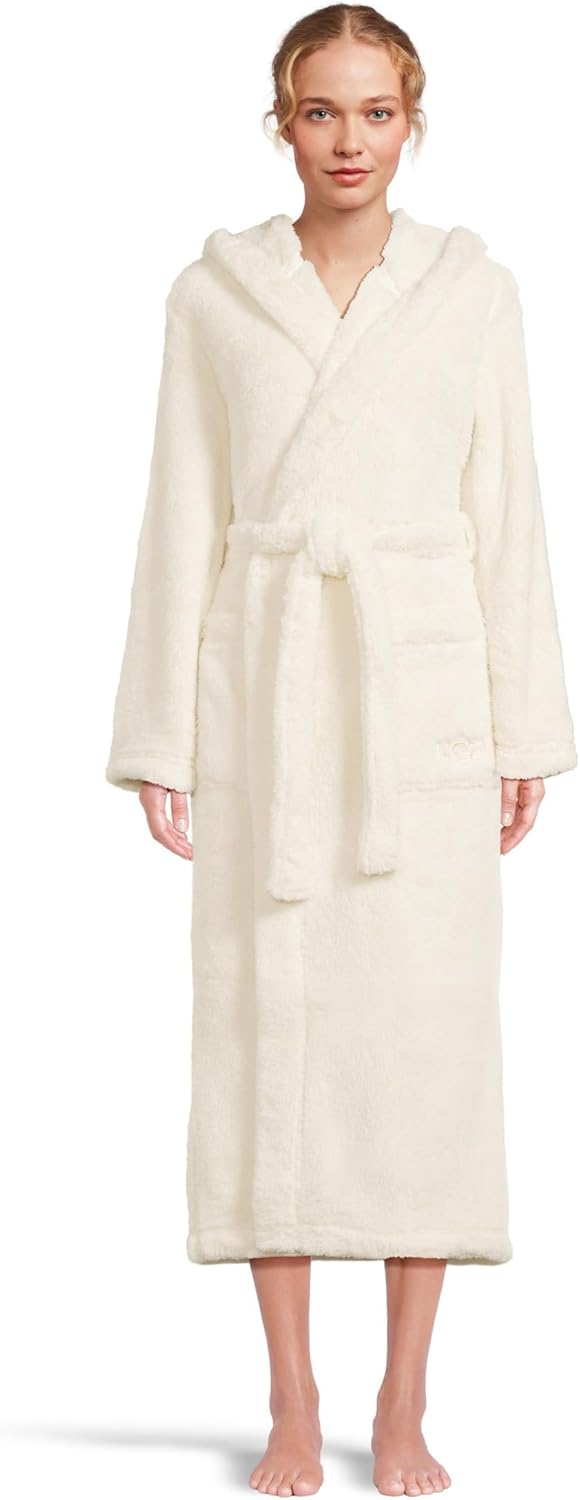 UGG womens Aarti Long Hooded Lounge Plush Fleece Robe Review