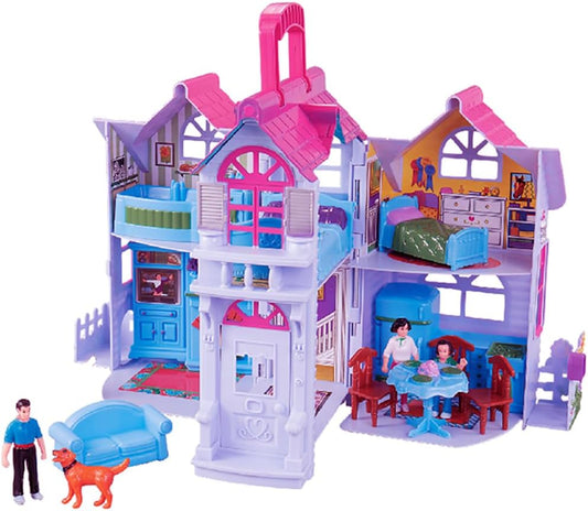 Fold & Go Dollhouse Playset - Portable Pretend Play