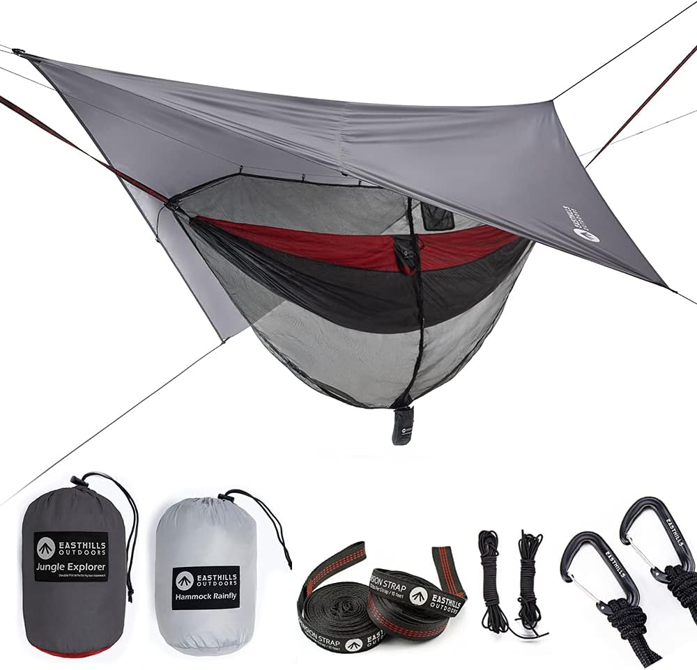 Jungle Explorer Double Camping Hammock with Mosquito Netting
