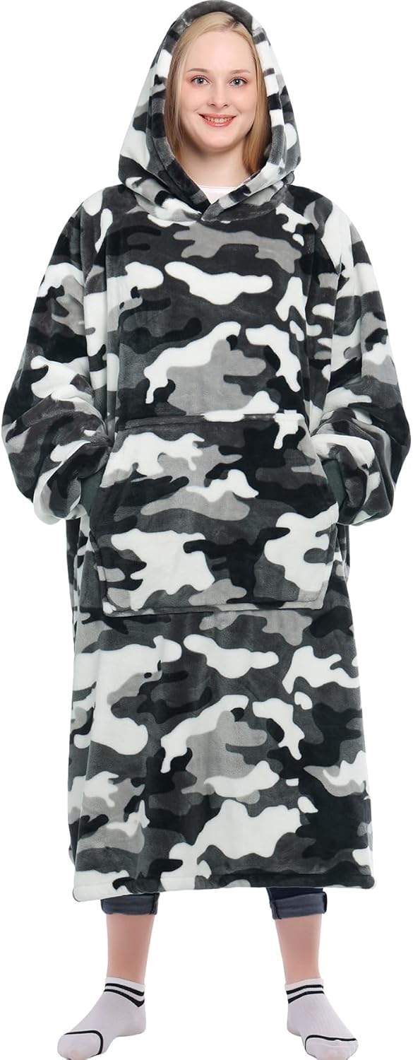Warm & Cozy Giant Hoodie Blanket - Camo