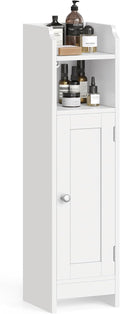 Small Storage Corner Floor Cabinet with Door - Narrow Space Organizer