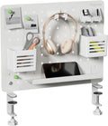 Clamp-on Desk Pegboard Organizer - Magnetic Metal Panel for Desk