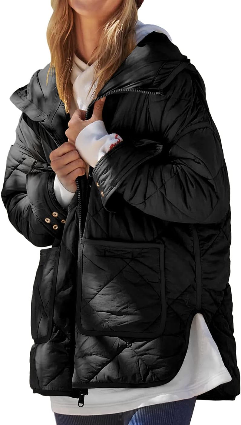 Dyexces Womens Quilted Puffer Jacket Lightweight Warm Coat