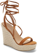 Women's Espadrille Wedges Lace Up Platform Ankle Cross Strap Slingback