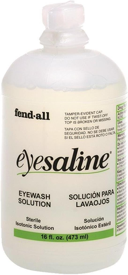 Eyesaline Emergency Eyewash Station Refill Bottles, 16 oz - 4 Pack