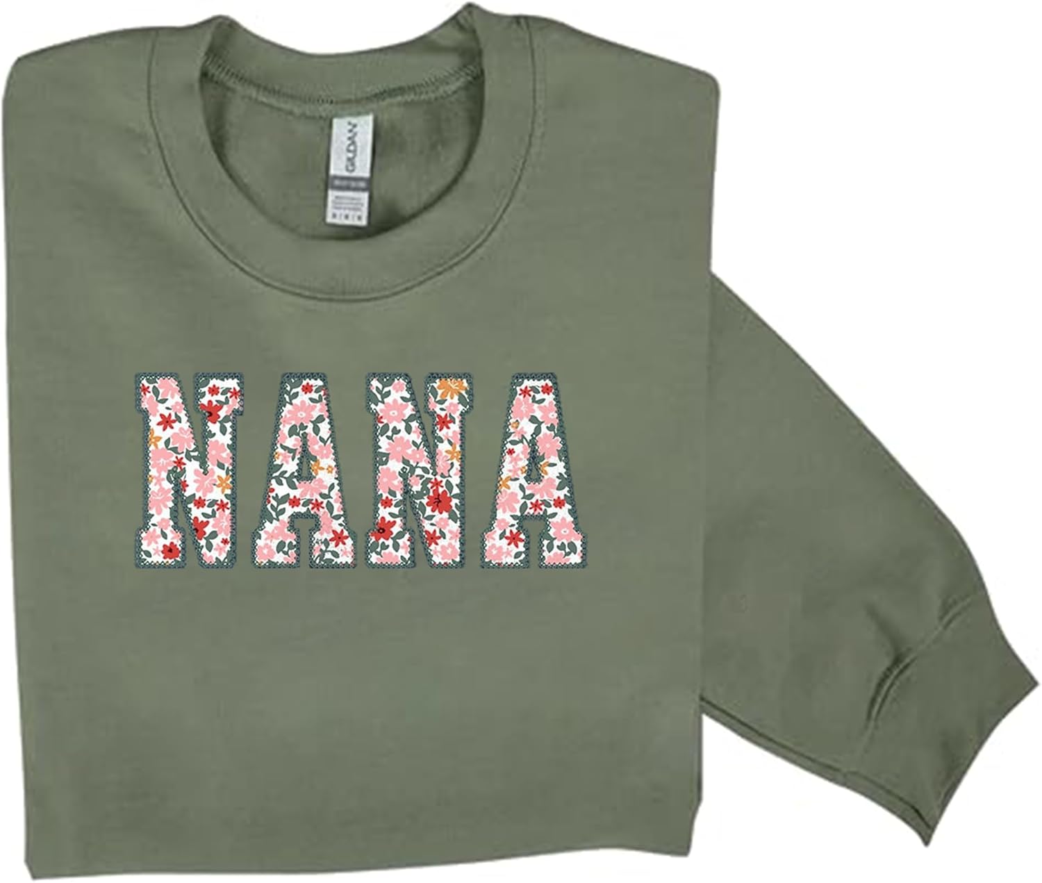 Personalized Embroidered Applique Grandma Sweatshirt Gift Idea