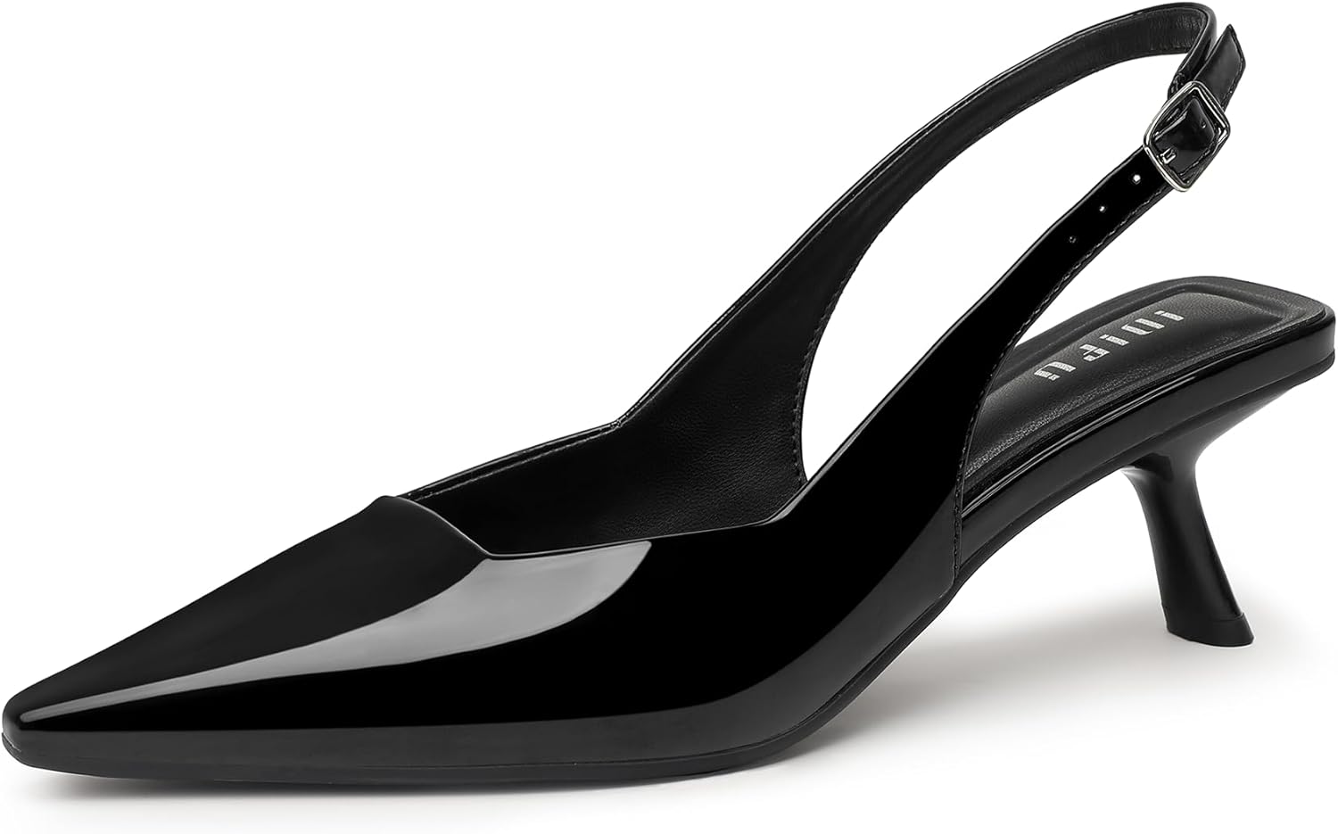 IDIFU Kitten Heels Closed Toe Slingback Pumps for Women