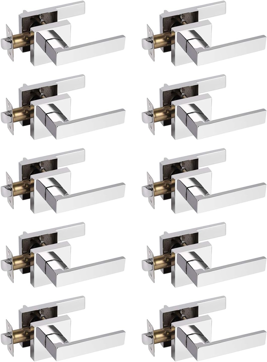 Probrico Polished Chrome Door Levers for Modern Interiors