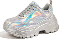 Chunky Platform Sneakers for Women White Black Red Purple