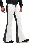 70s Disco Pants for Men Bell Bottom Jeans - Retro Stretch Denim