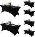 Fokitut 6 Pack Spandex Table Cover for 6FT Tables and Events