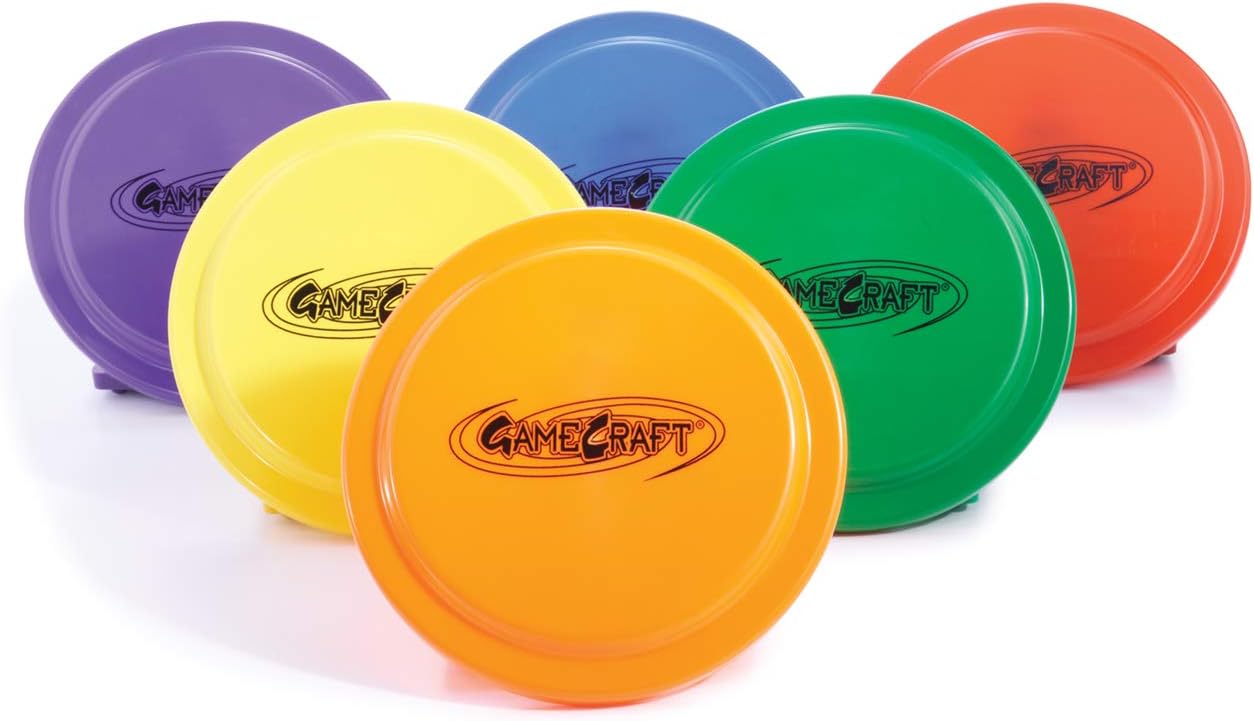 Set of 6 Durable Plastic Flying Discs for Endless Fun