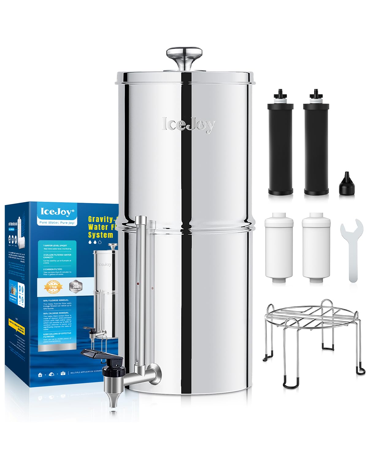 8-Stage Gravity Water Filtration System for Pure Drinking Water