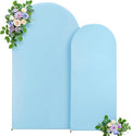 Light Blue Arch Backdrop Covers Set of 2 - Stretchy Spandex Photo