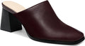Trish Lucia Womens Chunky Stacked Heel Mules - Comfortable Everyday no