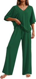 Ekouaer Pajama Sets for Women 2 Piece Lounge Set - Soft Comfy PJs