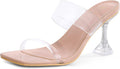 Clear Heeled Sandals for Women - Transparent 3in Triangle Stiletto