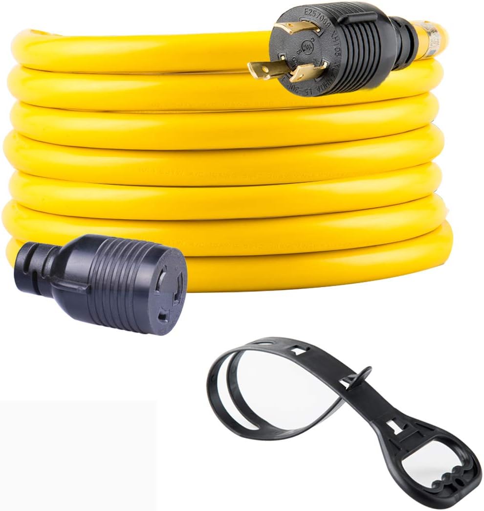 25FT Heavy Duty Generator Locking Power Cord for Reliable Use
