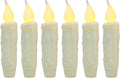Real Wax Hand Dipped Timer Taper Candles - Rustic Flameless