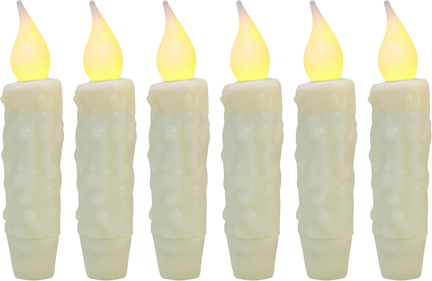 Real Wax Hand Dipped LED Timer Taper Candles for Home Decor