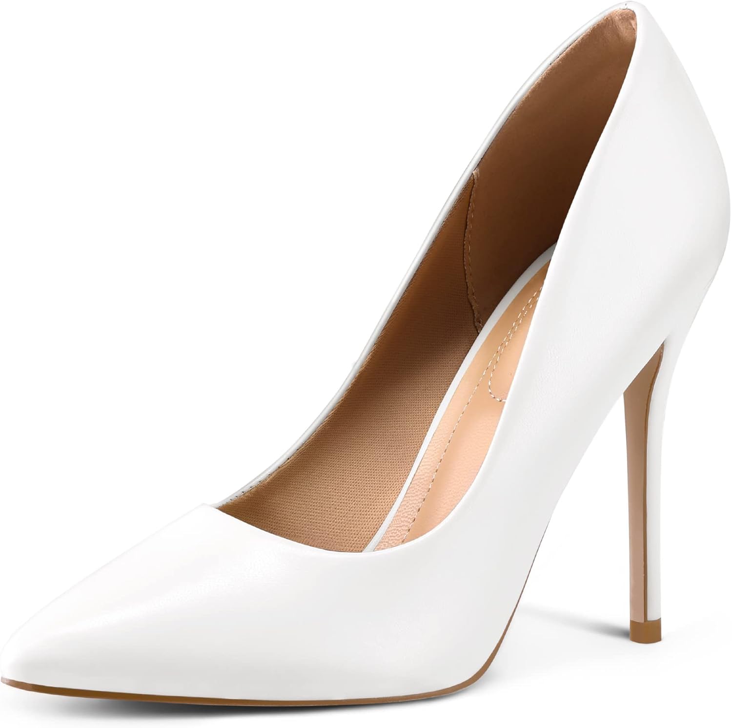 mysoft Women's High Heels Pumps Closed Pointed Toe Stiletto Shoes