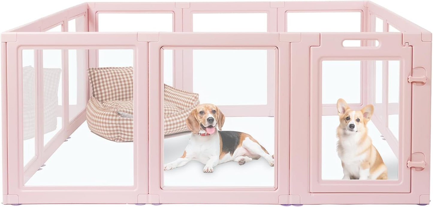 DIY Clear Acrylic Dog Playpen House for Indoor and Outdoor Use