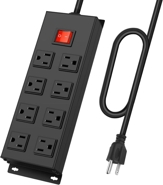 Powerful Magnetic Surge Protector Strip - 8 Outlets