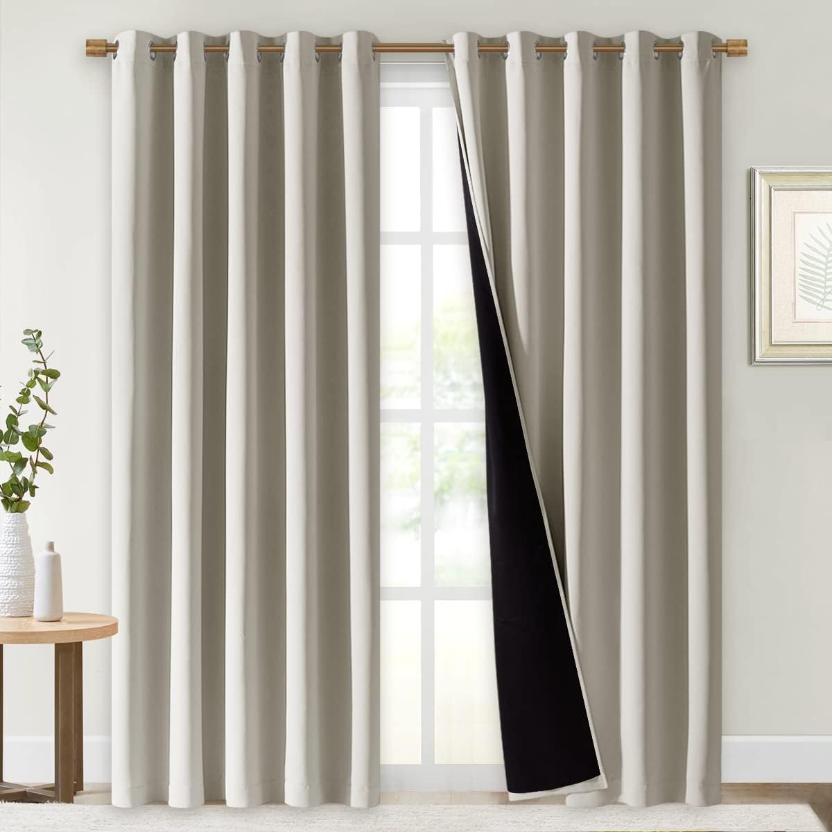 NICETOWN 100% Blackout Window Curtain Panels for Total Darkness