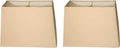 Rectangle Hardback Lamp Shade 2-Pack - Clean Beige Design