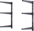 Minimalistic Black Shelf Brackets Set of 6 - Adjustable Heavy Duty