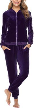 Velour Tracksuit for Women - Cozy Sweatsuit Set for Fall