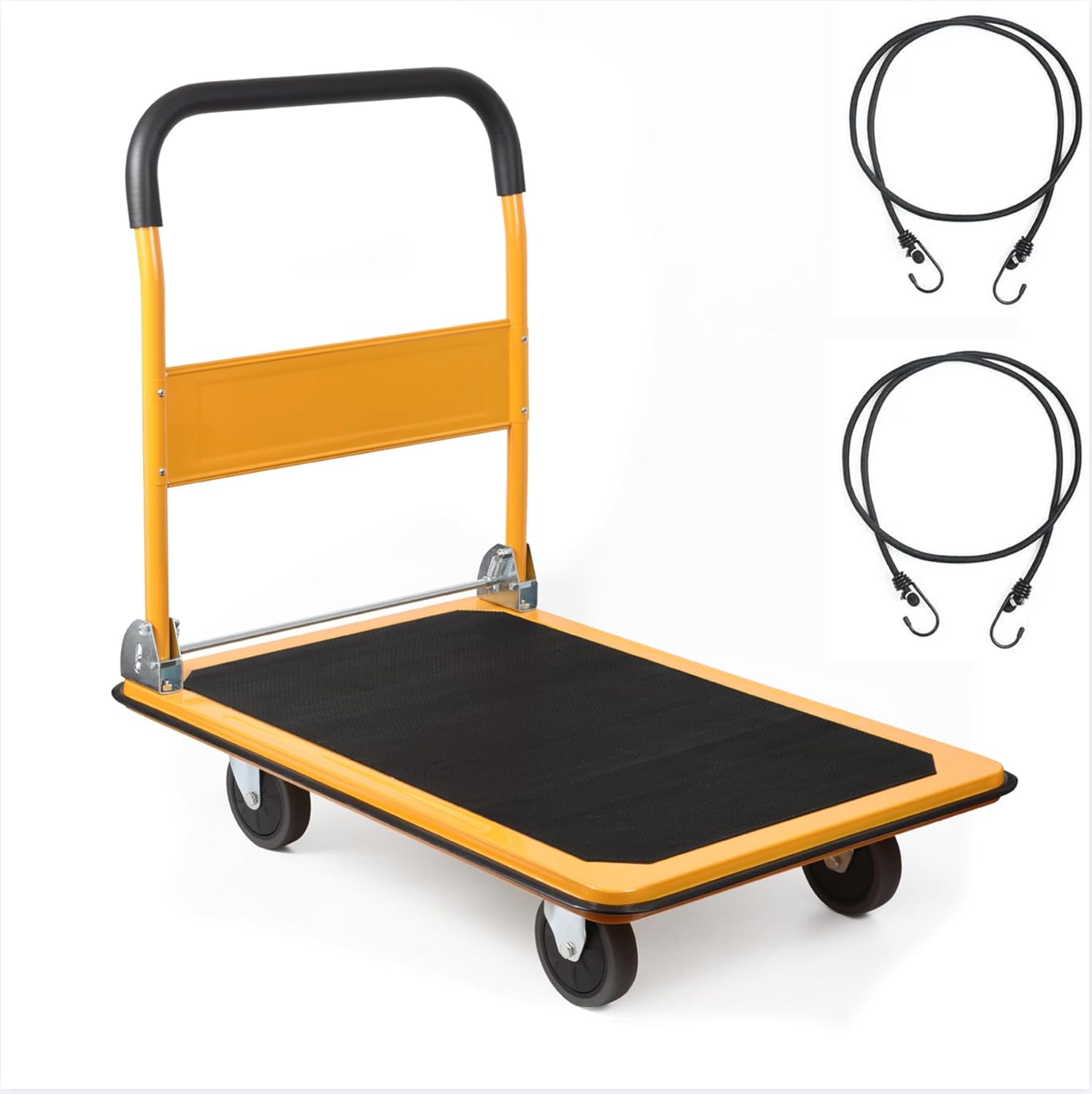 LEADALLWAY Platform Truck Foldable Push Cart for Heavy Loads