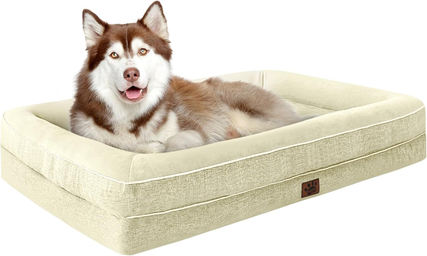 Waterproof Memory Foam Dog Beds for Extra Large Dogs Comfort