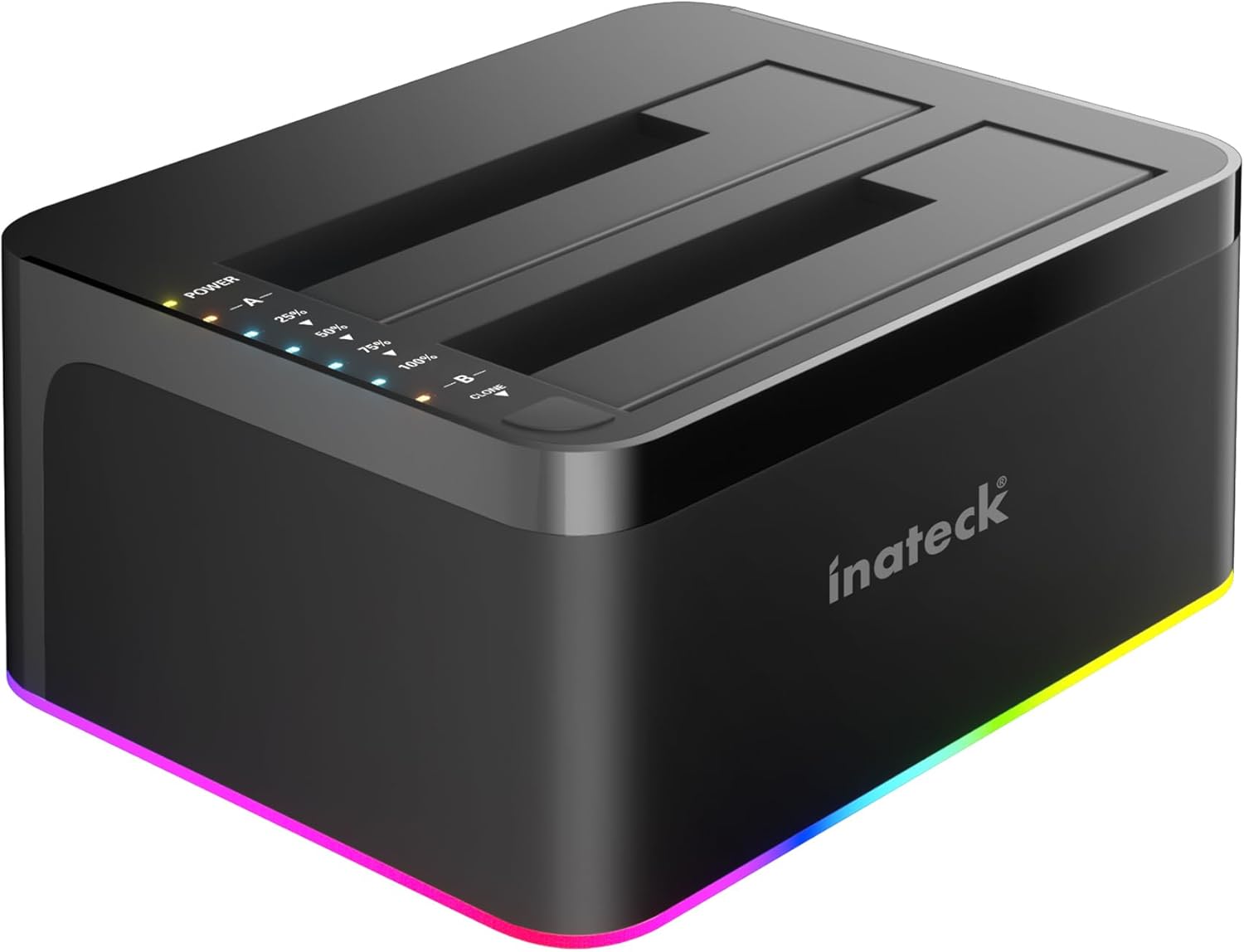 Inateck RGB USB 3.0 Hard Drive Docking Station with Cloning