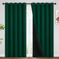 100% Blackout Curtains Dark Green 62 x 84 in - Room Darkening Panels