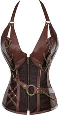 Steel Boned Retro Goth Steampunk Corset - Structured Shaping