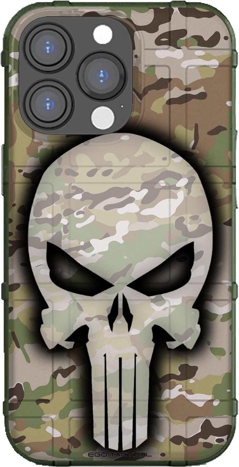 EGO TACTICAL Rugged Shield Case for iPhone 14 Pro Max - Ghost Punisher