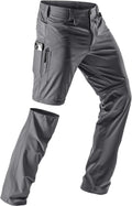 CQR Men's Convertible Cargo Pants for Hiking - Water Resistant