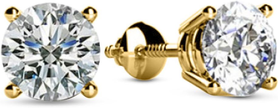 IGI Certified Lab Grown Round Cut Diamond Stud Earrings for Her