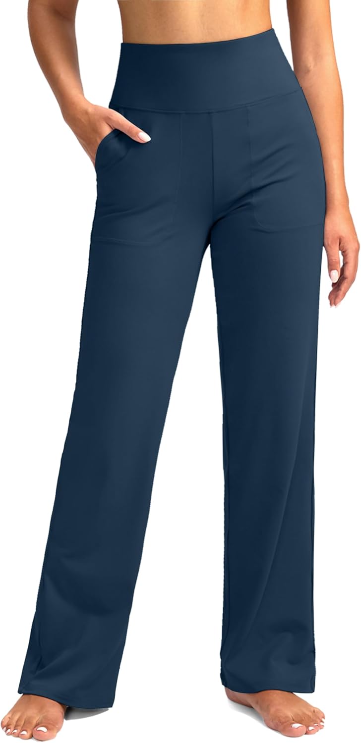 G Gradual Women's Yoga Pants Wide Leg with Pockets for Comfort