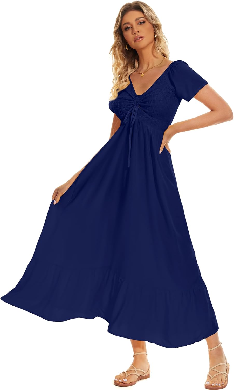 Women's Summer Floral Maxi Dress for Beach Parties and More