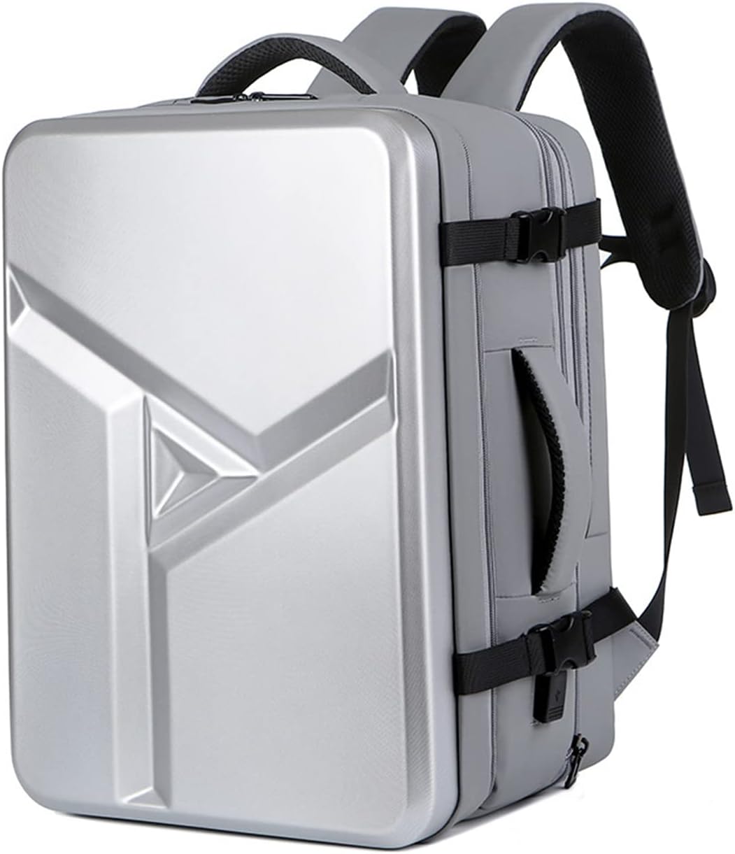 Hard Shell Laptop Backpack for Men with Expandable Design
